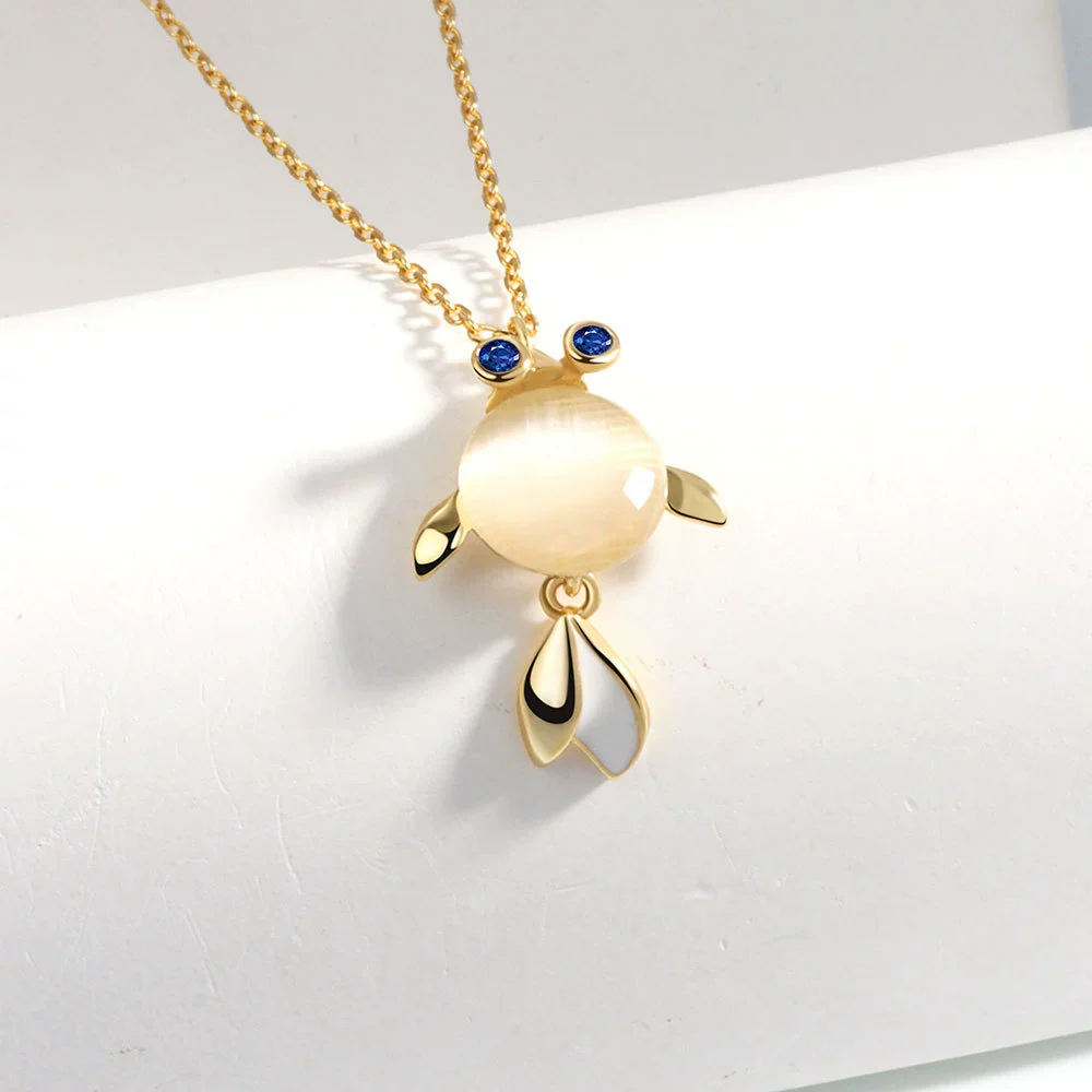 Wholesale S925 Sterling Silver Fish Shaped Pendant Necklace With Electroplating Treatment And Cross Chain - Image 7