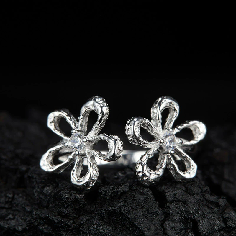Wholesale S925 Sterling Silver Geometric And Flower Style Earrings For Women - Image 8