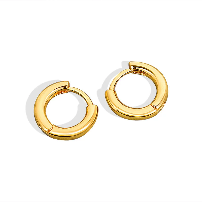Wholesale S925 Sterling Silver Geometric Ear Buckle Earrings For Women With Electroplating Design - Image 5