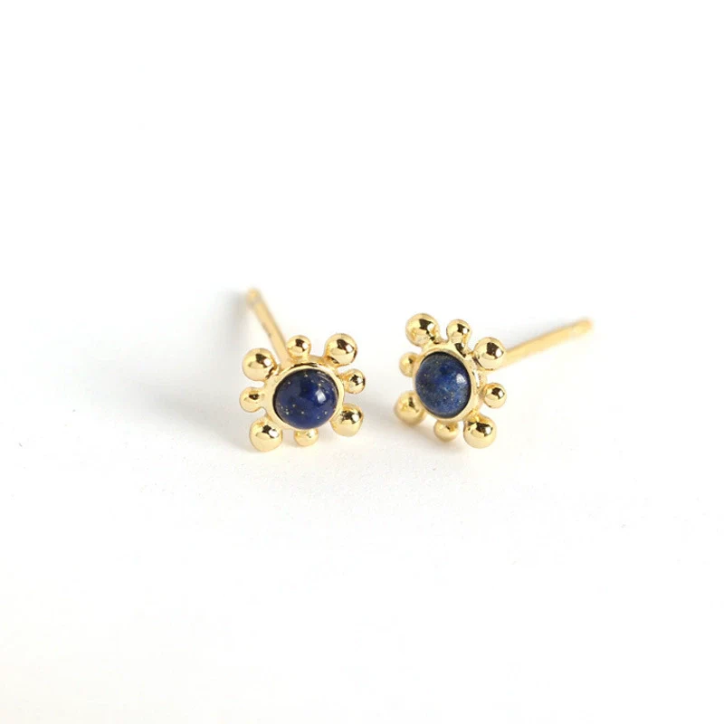 Wholesale S925 Sterling Silver Geometric Shape Electroplated Stacked Earrings - Image 5