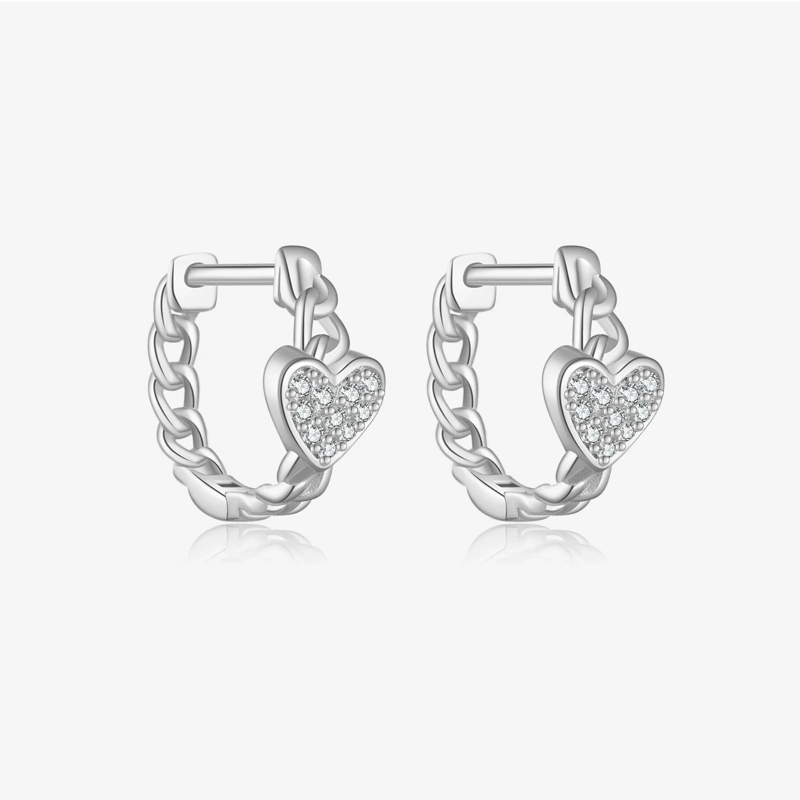 Wholesale S925 Sterling Silver Love Earrings Electroplated Platinum 18K Gold Geometric Design Highend Jewelry - Image 6