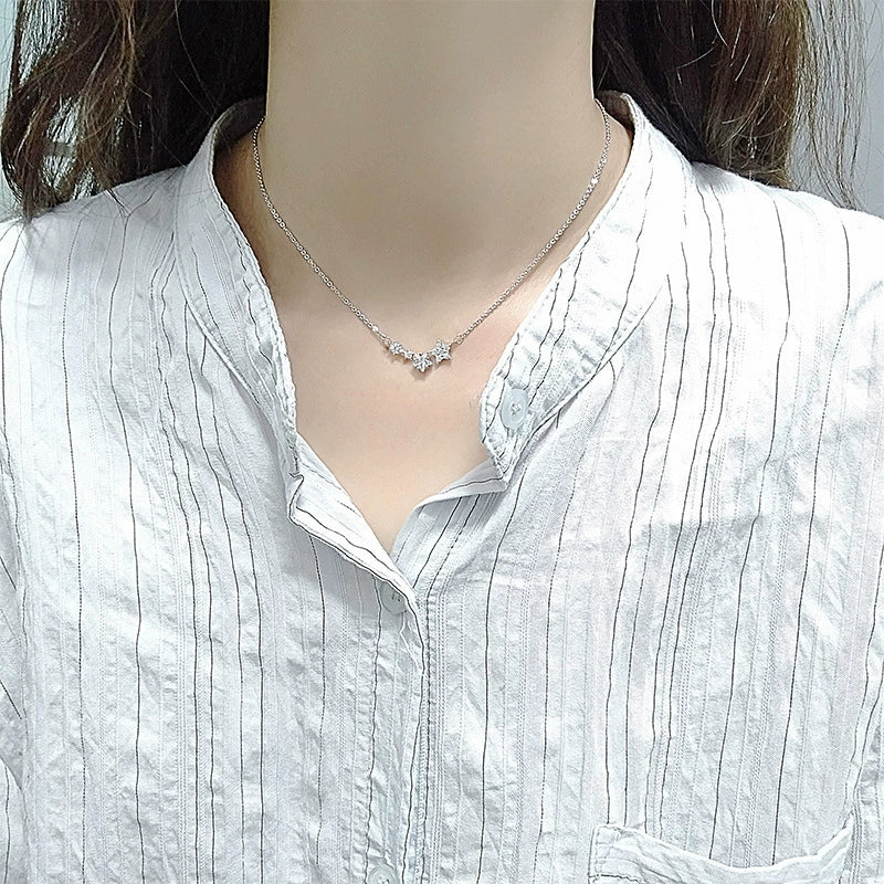 Wholesale S925 Sterling Silver Necklace With Star Beads Electroplated For Women - Image 4
