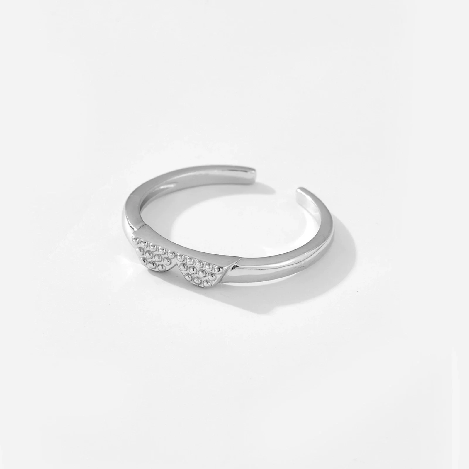 Wholesale S925 Sterling Silver Opening Adjustable Ring Geometric Fashion Electroplated - Image 4