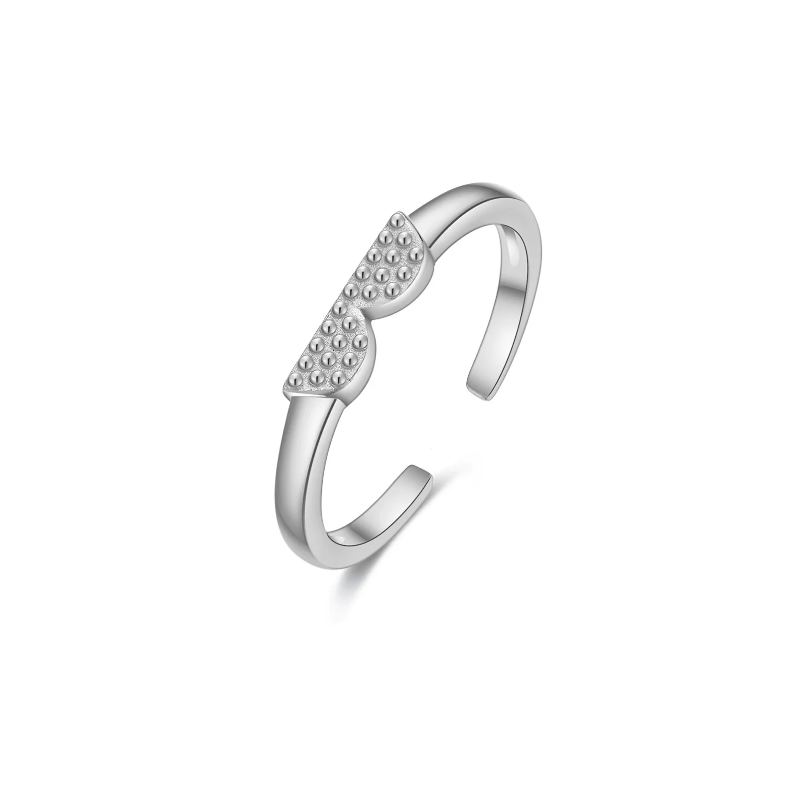 Wholesale S925 Sterling Silver Opening Adjustable Ring Geometric Fashion Electroplated - Image 5