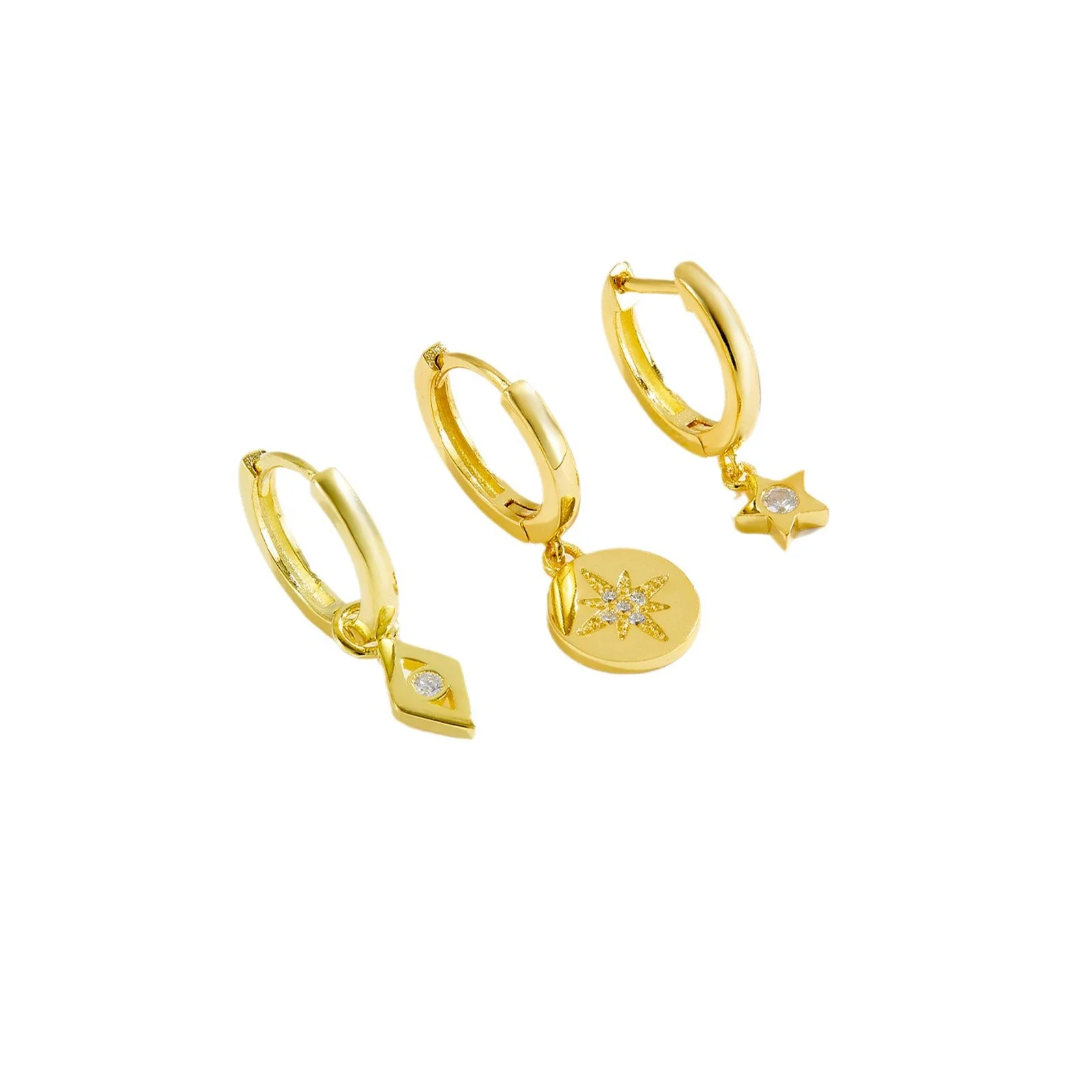 Wholesale S925 Sterling Silver Women's Irregular Design Earring With Platinum And 18K Gold Electroplating - Image 5