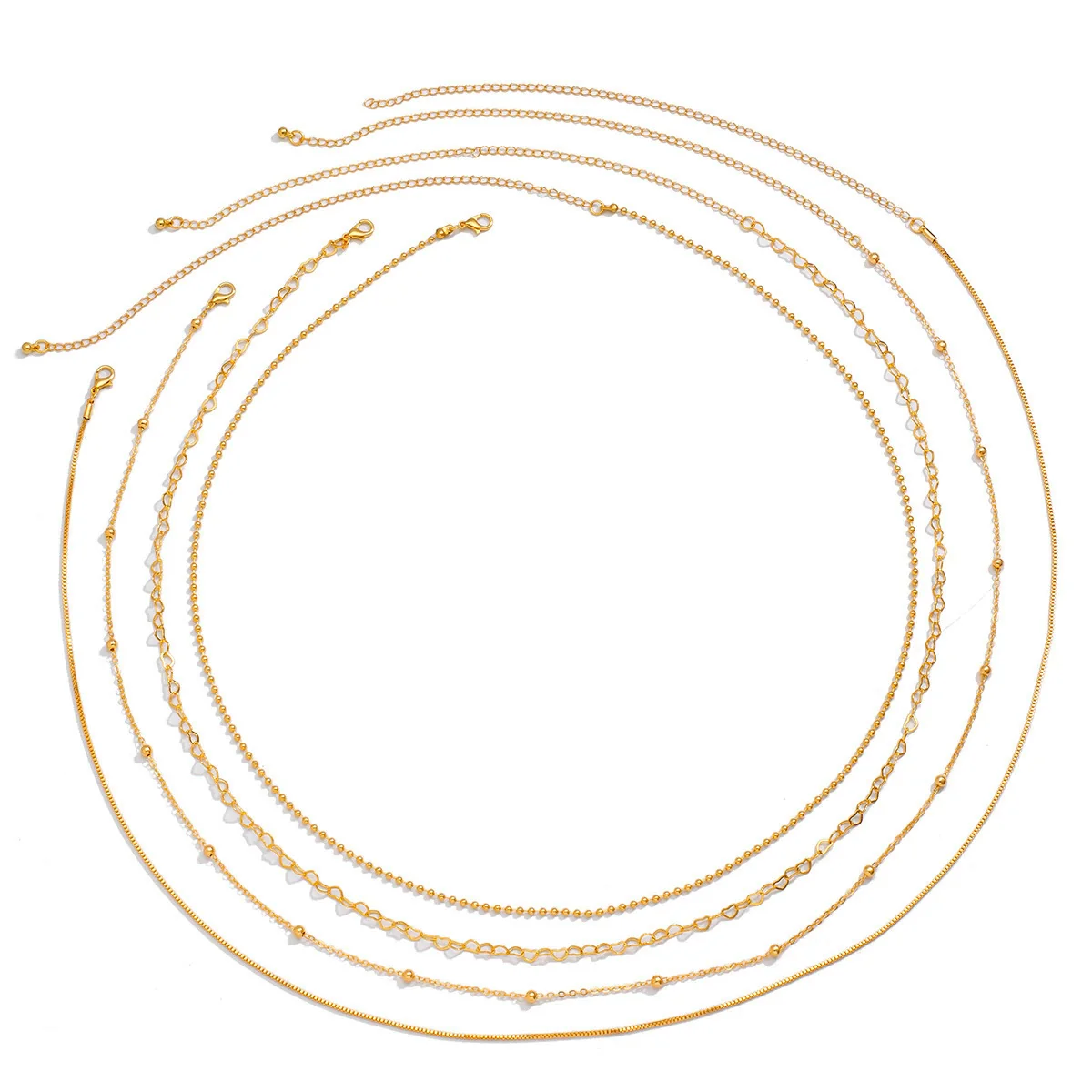 Wholesale Sexy Multilayered Copper Thin Chain Waist Chain For Girls With Lobster Clasp And Multiple Circles - Image 5