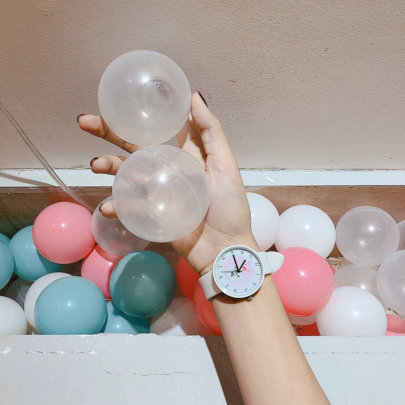 Wholesale Silicone Alloy Watch For Girls Cartoon Style Round Dial - Image 4