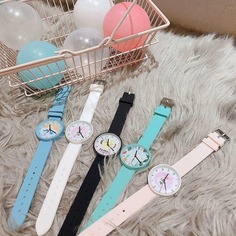 Wholesale Silicone Alloy Watch For Girls Cartoon Style Round Dial - Image 5