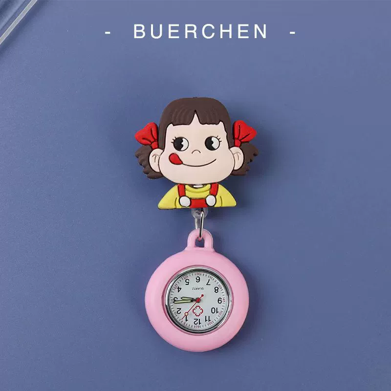 Wholesale Silicone Luminous Hanging Watch With Round Dial For Adult Medical Workers Casual Style - Image 25
