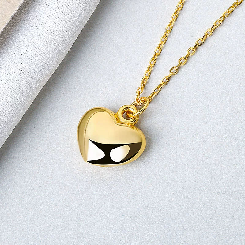 Wholesale Silver 925 Love Heart Shape Pendant Necklace With Cross Chain And Electroplating Treatment - Image 7