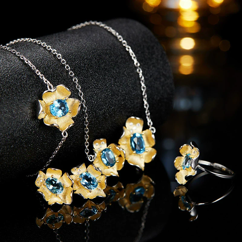 Wholesale Silver Finger Ring Geometric Flower Design For Women