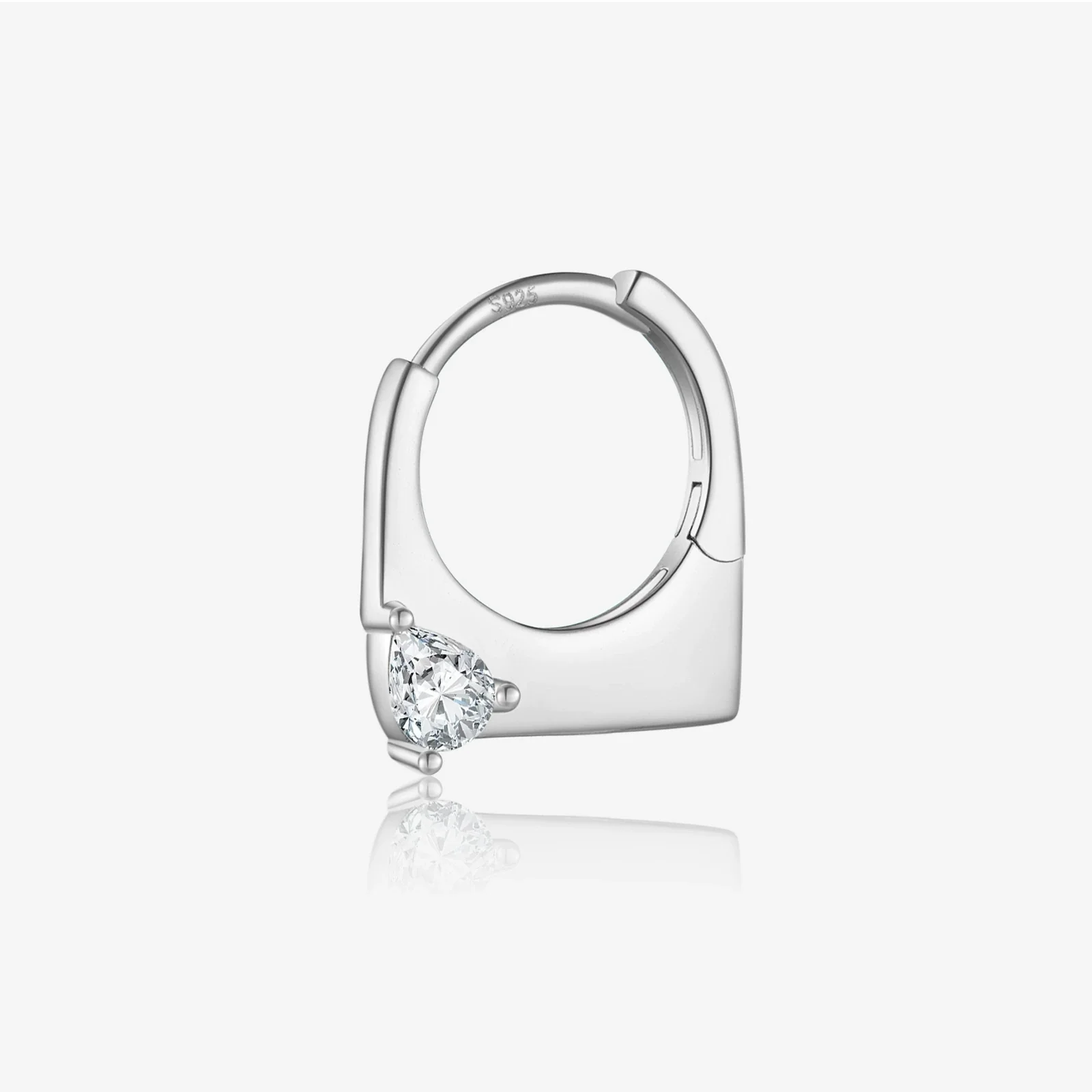 Wholesale Silver Geometric Earrings With Zircon Electroplated With Platinum And 18K Gold For Women - Image 10