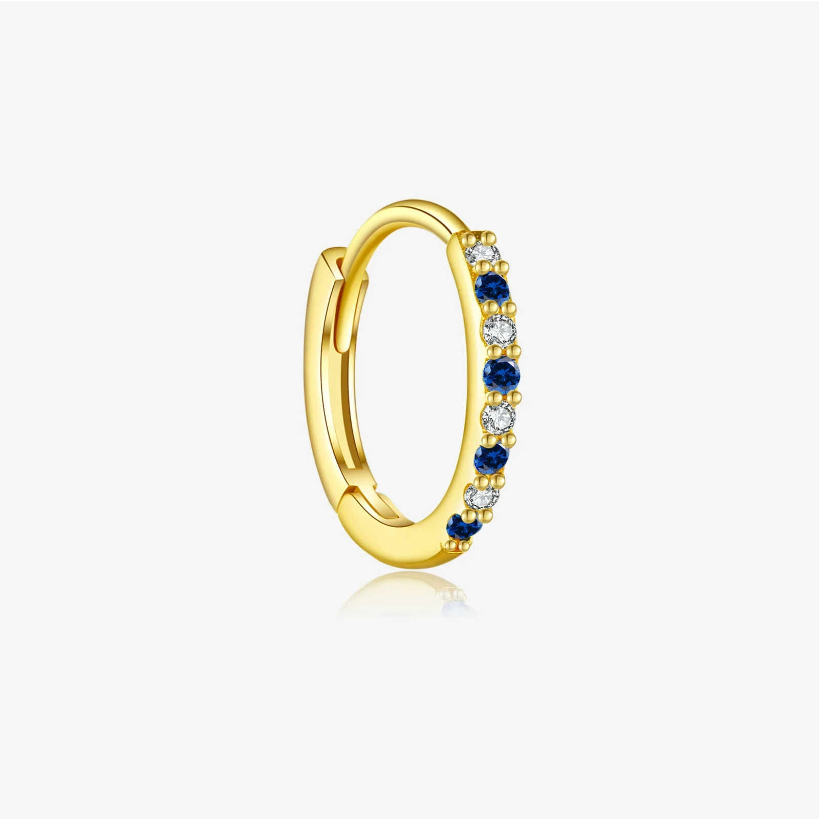 Wholesale Silver Geometric Earrings With Zircon Electroplated With Platinum And 18K Gold For Women - Image 15