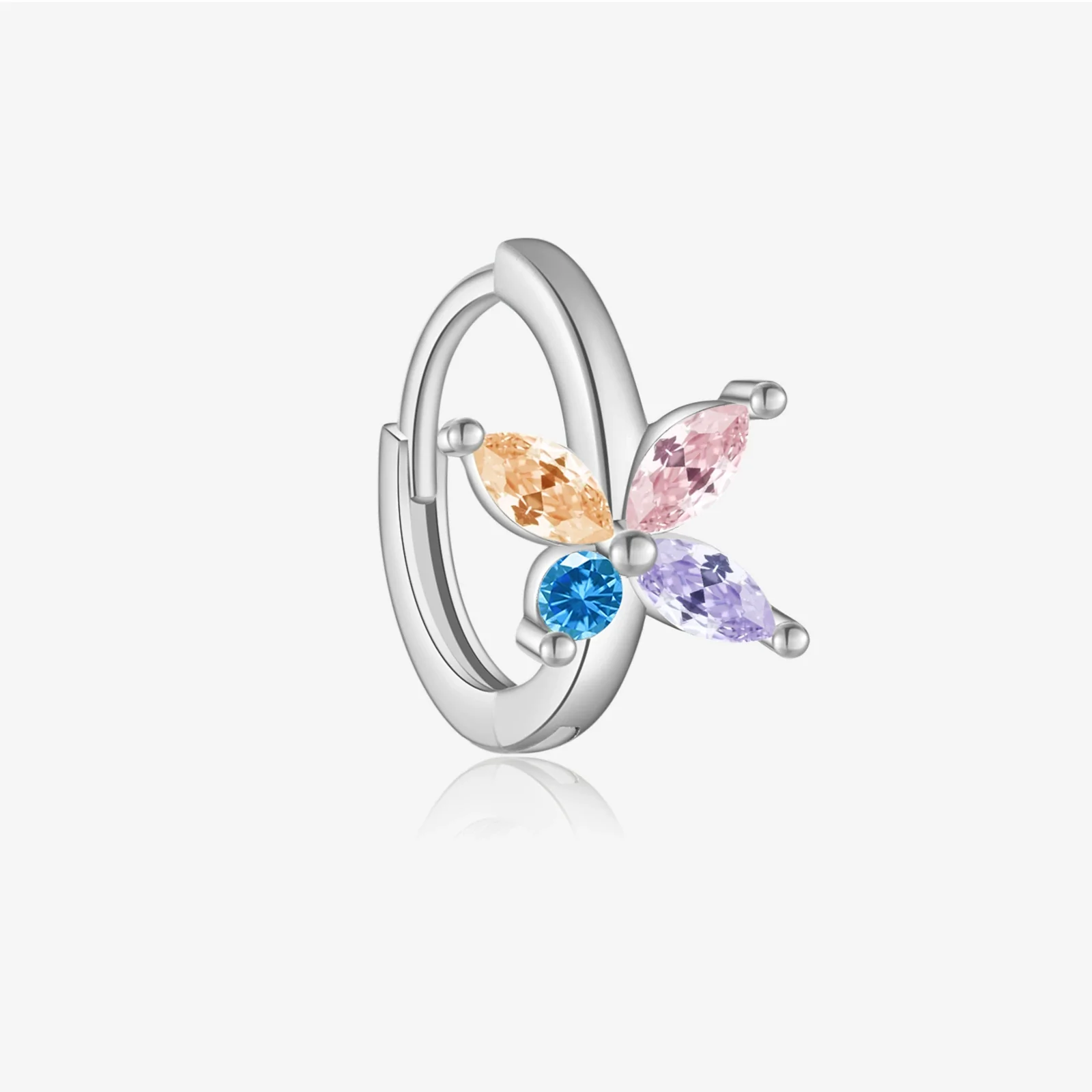 Wholesale Silver Geometric Earrings With Zircon Electroplated With Platinum And 18K Gold For Women - Image 16