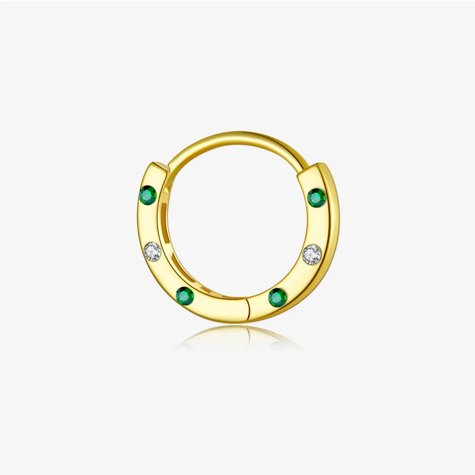 Wholesale Silver Geometric Earrings With Zircon Electroplated With Platinum And 18K Gold For Women - Image 9