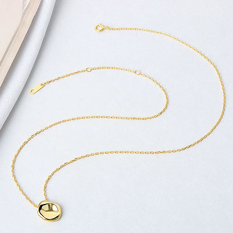 Wholesale Silver Necklace Women's Geometric Irregular Design Electroplating Cross Chain - Image 3