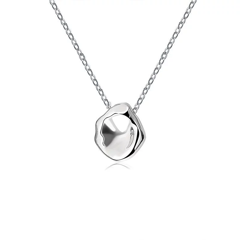 Wholesale Silver Necklace Women's Geometric Irregular Design Electroplating Cross Chain - Image 5