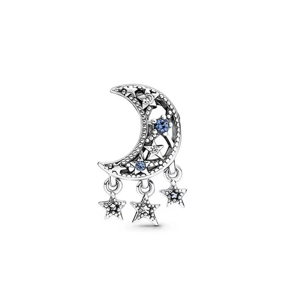 Wholesale Silver Plated Electroplated Planet Beads Star Picking Pendant Bracelet Necklace For Women - Image 5