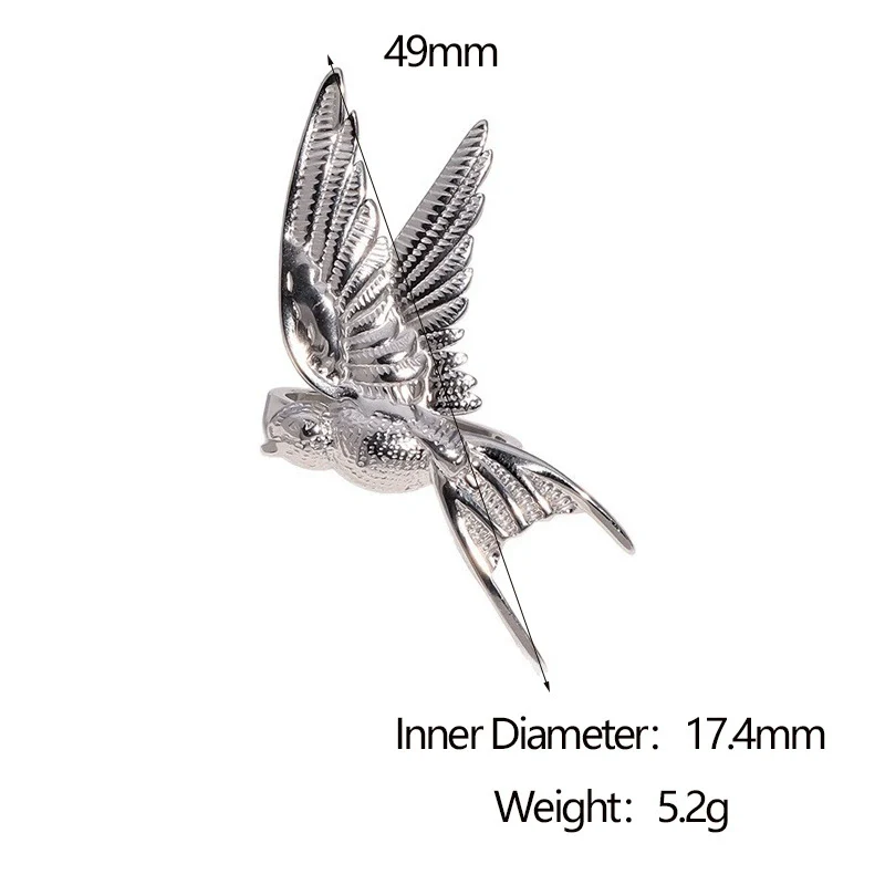 Wholesale Simple Animal Zodiac Pattern Electroplated Stainless Steel Open Ring For Women - Image 5