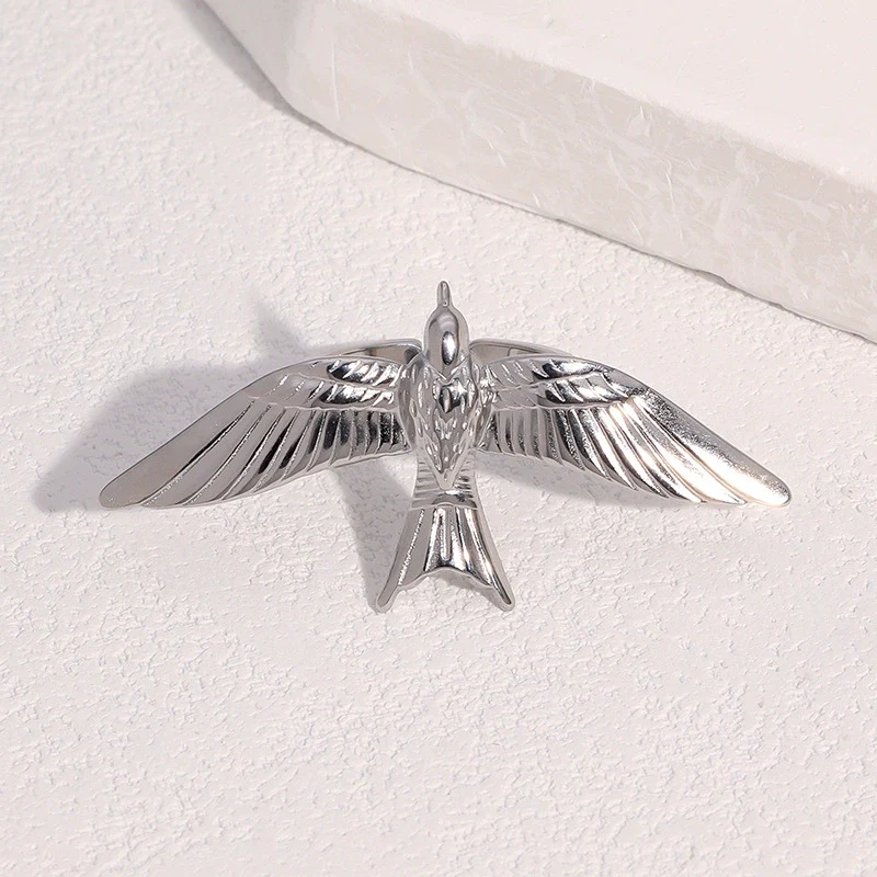 Wholesale Simple Animalshaped Electroplated Stainless Steel Open Rings For Women - Image 3