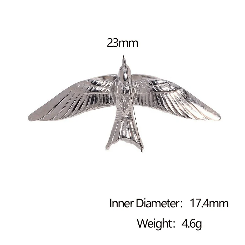 Wholesale Simple Animalshaped Electroplated Stainless Steel Open Rings For Women - Image 6