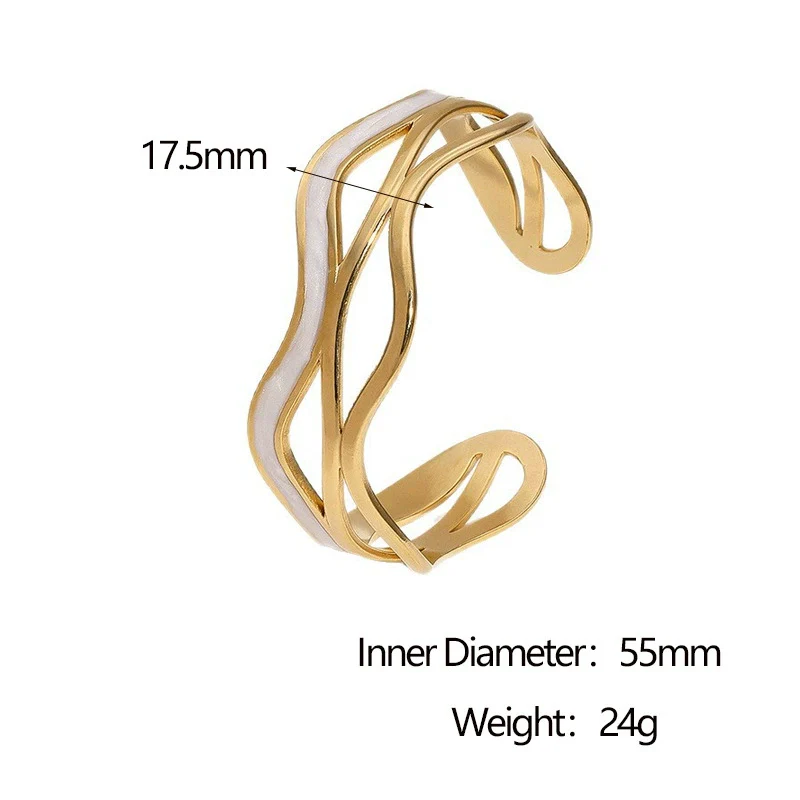 Wholesale Simple Geometric 18K Goldplated Stainless Steel Bracelet Highend Accessible Luxury Style - Image 5