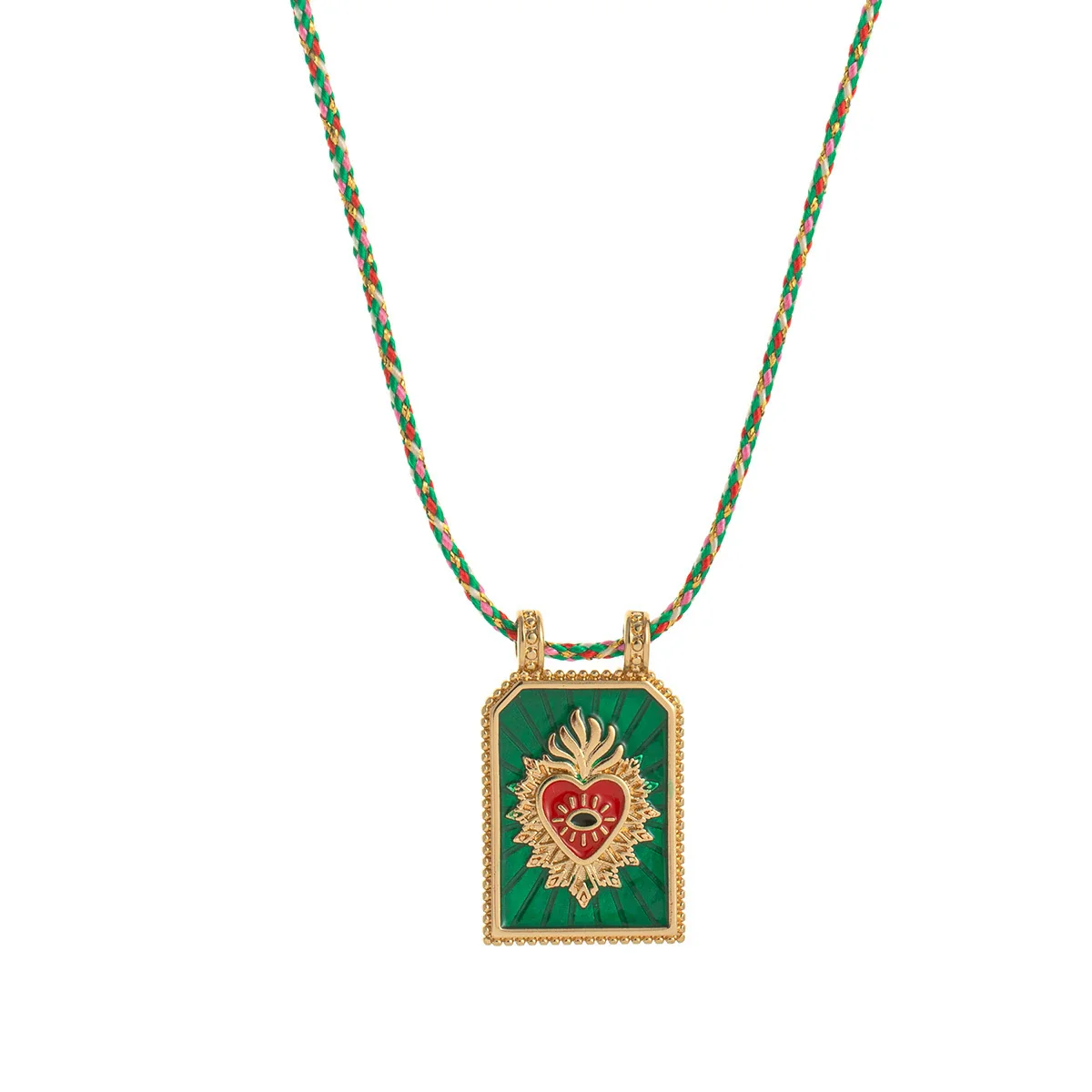 Wholesale Simple Geometric Heart Shaped Copper Goldplated Tarot Card Pendant Necklace For Unisex - Image 13