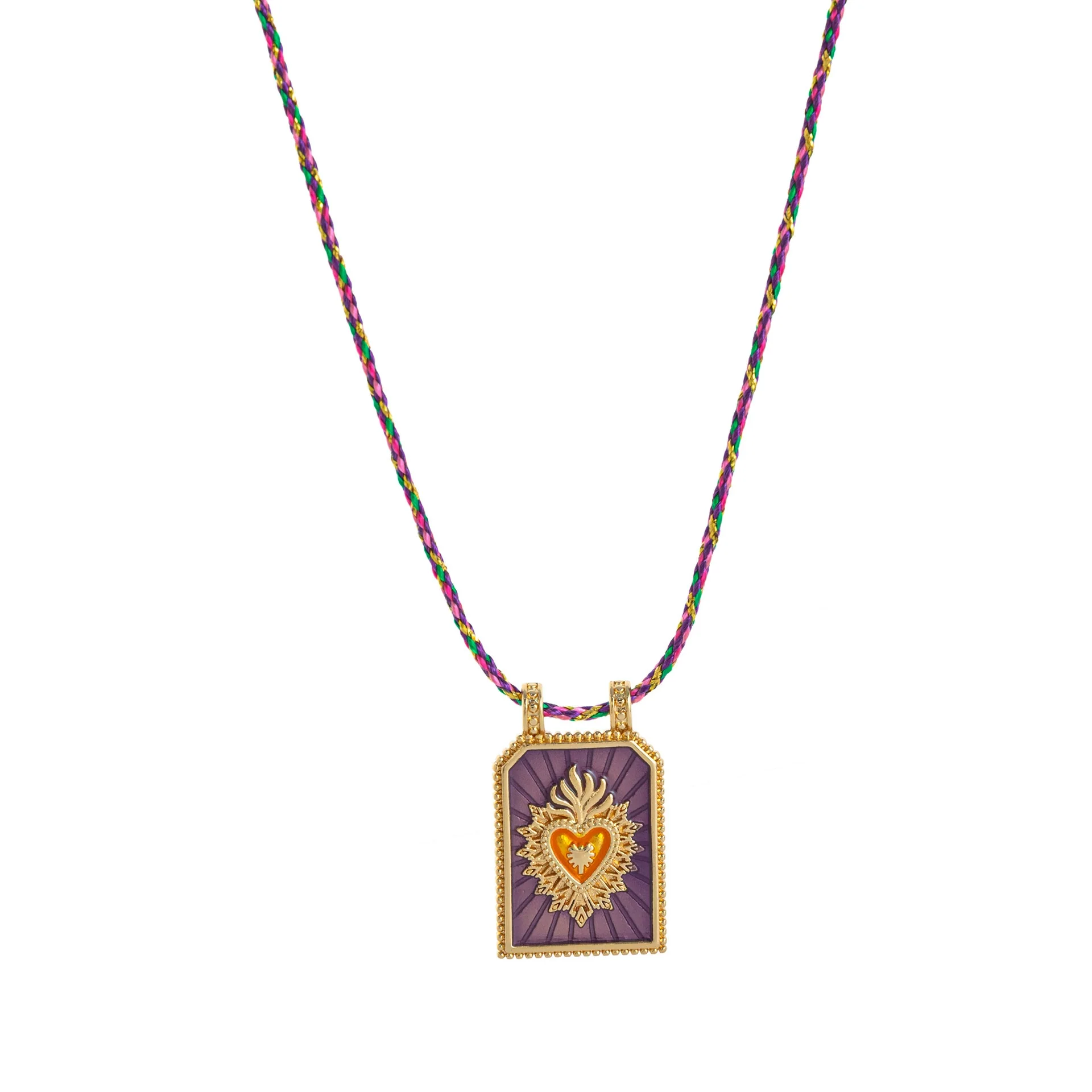 Wholesale Simple Geometric Heart Shaped Copper Goldplated Tarot Card Pendant Necklace For Unisex - Image 14