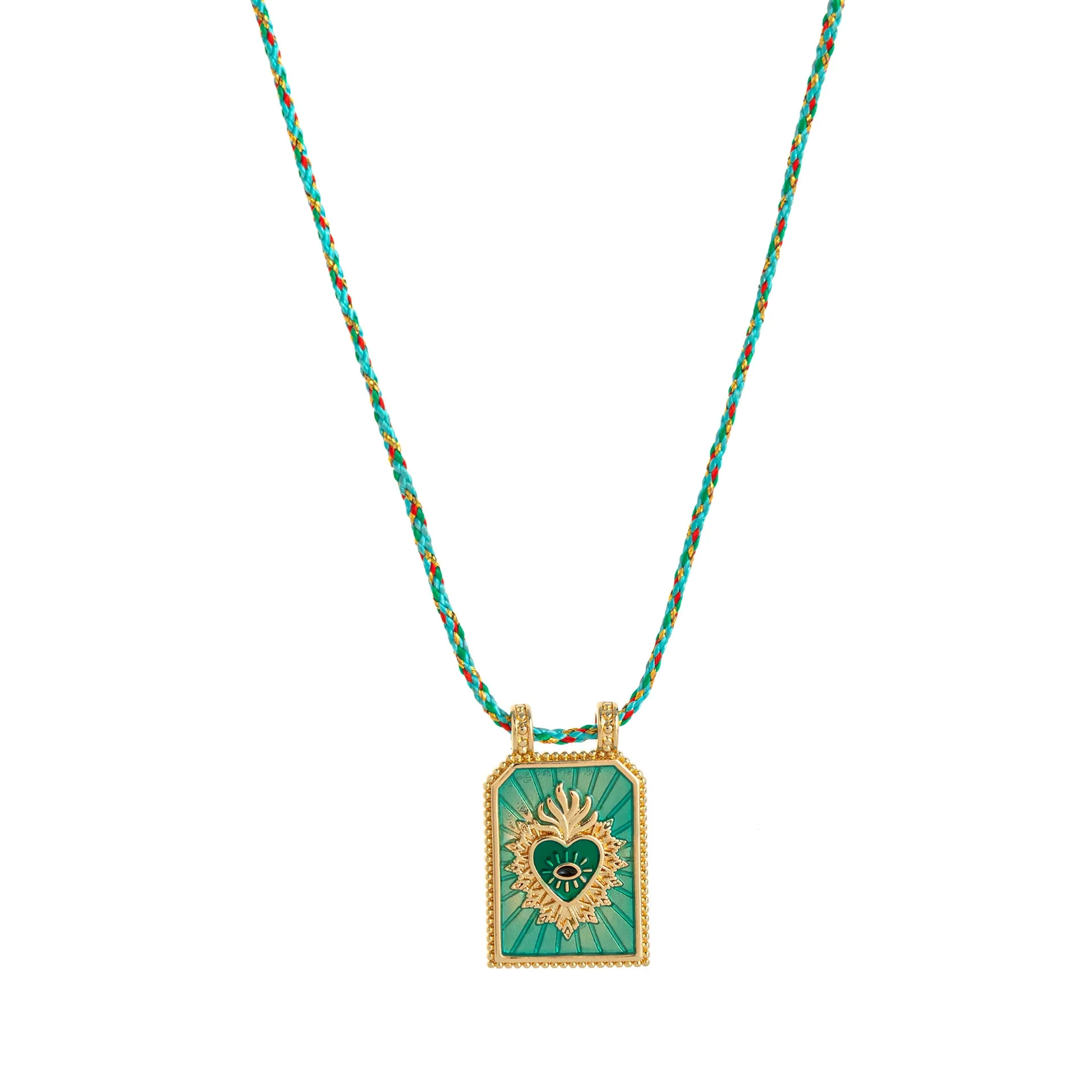 Wholesale Simple Geometric Heart Shaped Copper Goldplated Tarot Card Pendant Necklace For Unisex - Image 15
