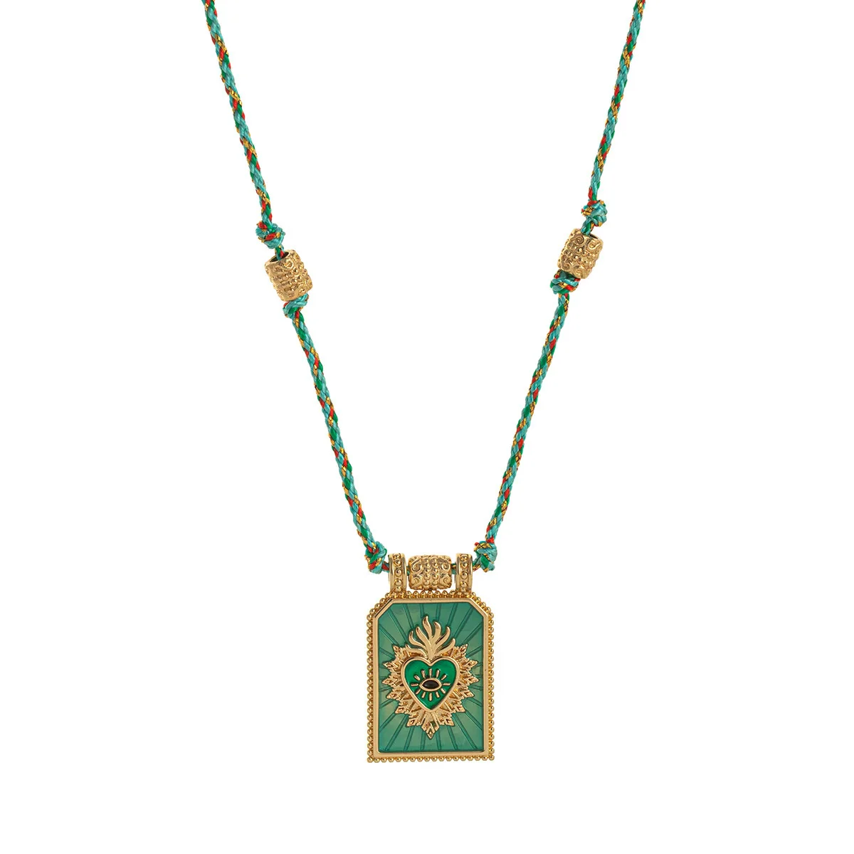 Wholesale Simple Geometric Heart Shaped Copper Goldplated Tarot Card Pendant Necklace For Unisex - Image 21