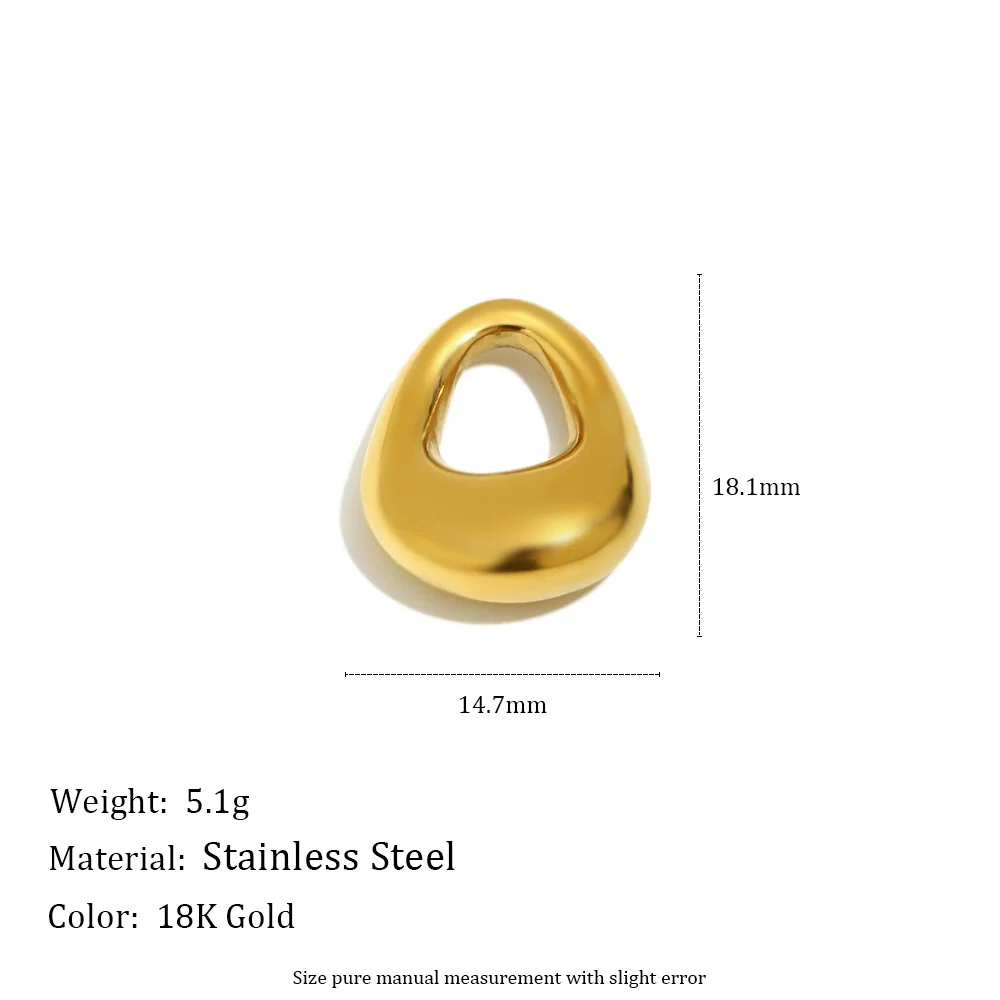 Wholesale Simple Geometric Round Stainless Steel Vacuum Plated Ring Pendant Jewelry - Image 5