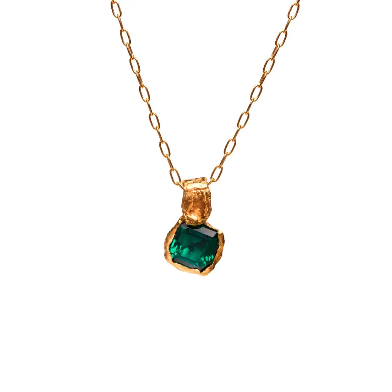 Wholesale Simple Heart Shape Electroplated Gold Color Retention Copper Pendant Necklace Clavicle Chain For Unisex - Image 10