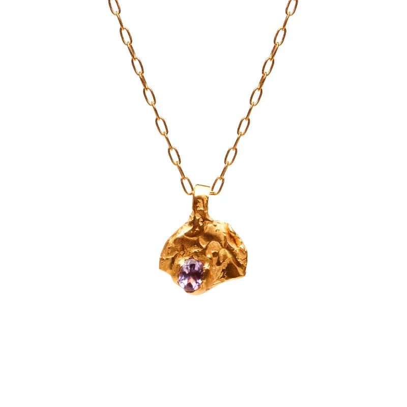 Wholesale Simple Heart Shape Electroplated Gold Color Retention Copper Pendant Necklace Clavicle Chain For Unisex - Image 7