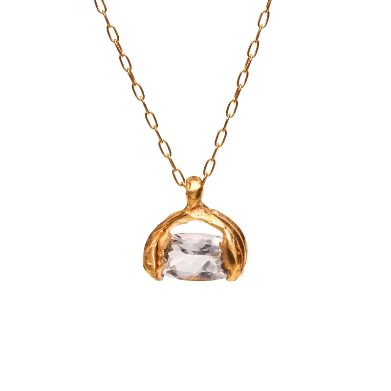 Wholesale Simple Heart Shape Electroplated Gold Color Retention Copper Pendant Necklace Clavicle Chain For Unisex - Image 9