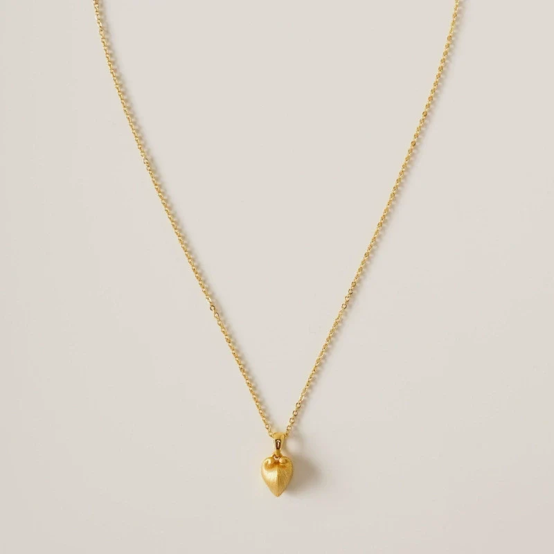 Wholesale Simple Heart Shape Gold Electroplated Copper Pearl Necklace For Unisex - Image 8