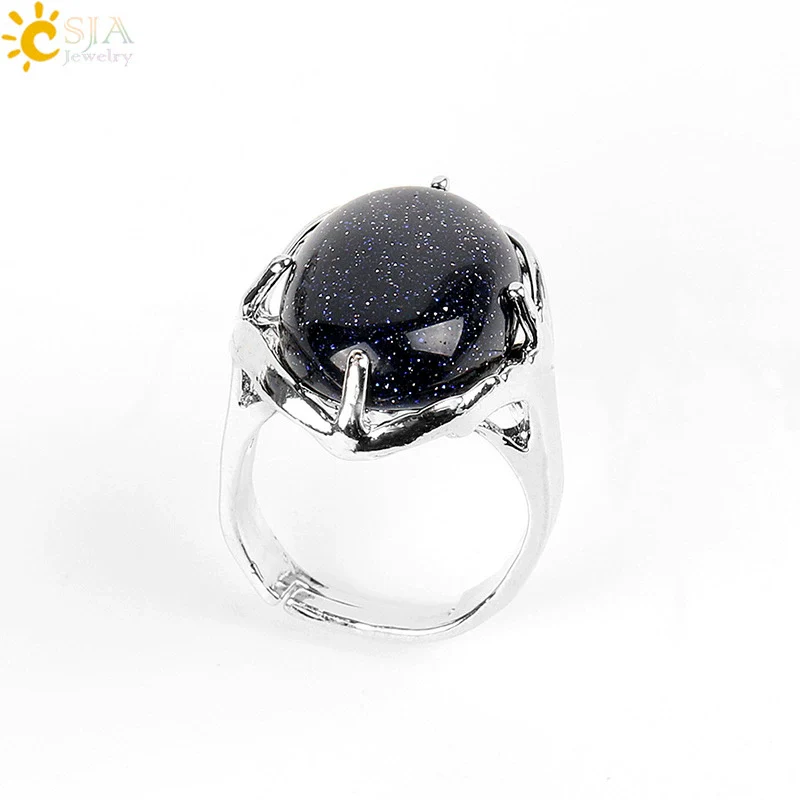 Wholesale Simple Metal Jewelry With Natural Crystal And Copper Oval Air Claw Ring - Image 15