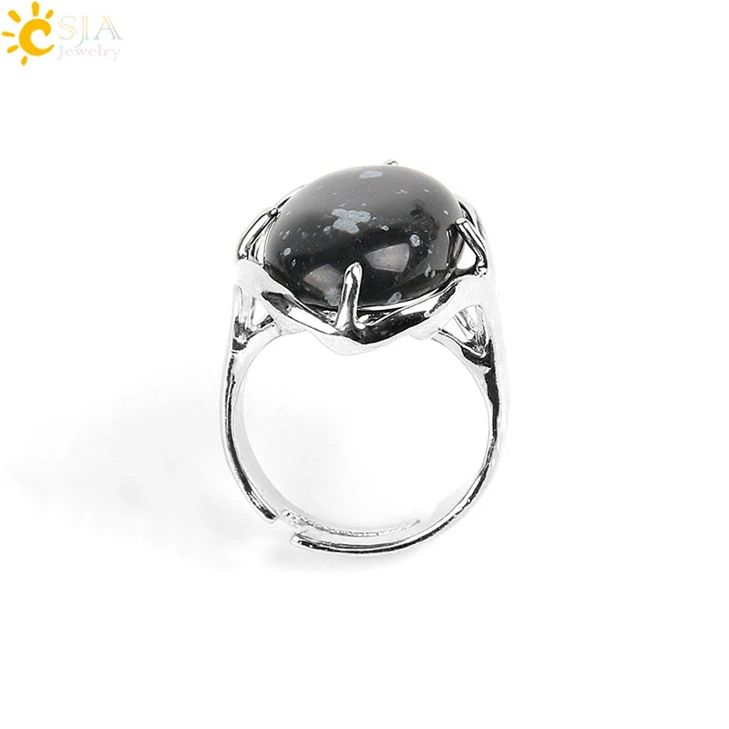 Wholesale Simple Metal Jewelry With Natural Crystal And Copper Oval Air Claw Ring - Image 23