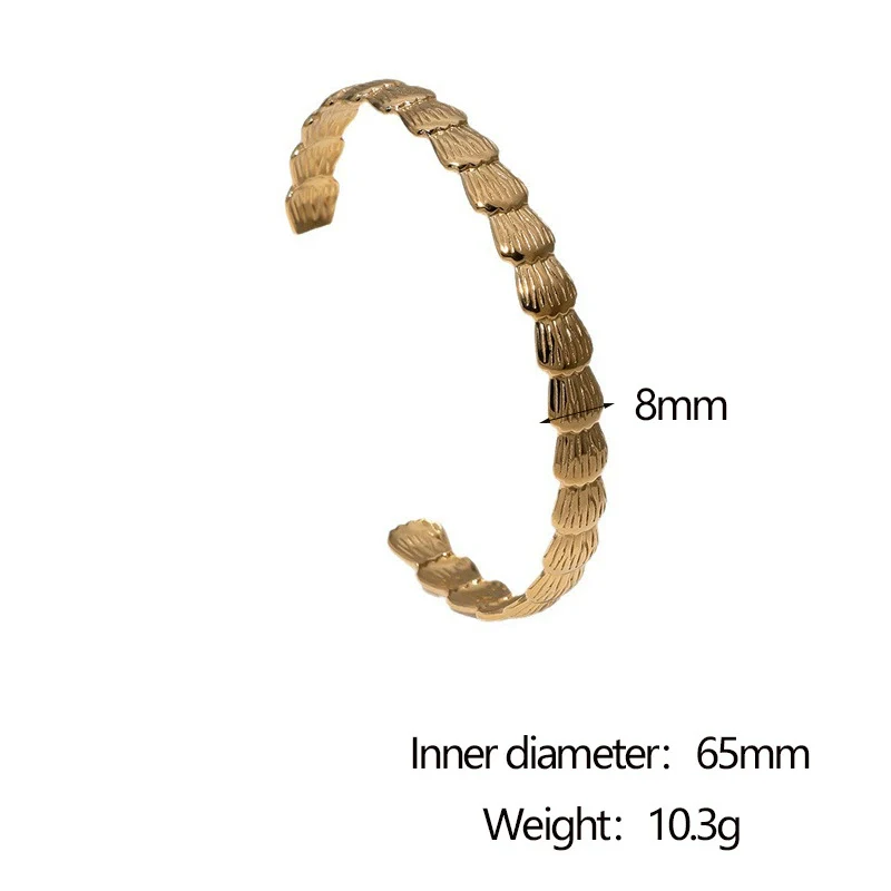 Wholesale Simple Minimalist Electroplated Stainless Steel Bracelet For Women - Image 6