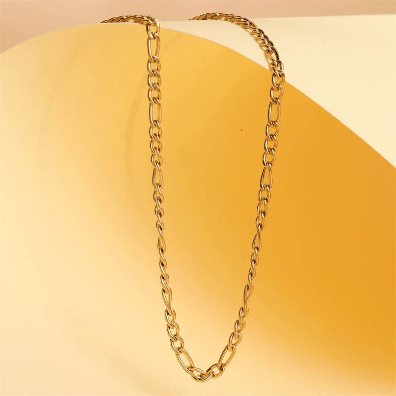 Wholesale Simple Minimalist Geometric Stainless Steel Electroplated Nk Chain Necklace For Women - Image 4