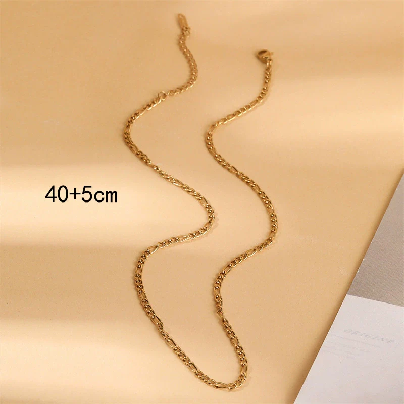 Wholesale Simple Minimalist Geometric Stainless Steel Electroplated Nk Chain Necklace For Women - Image 6