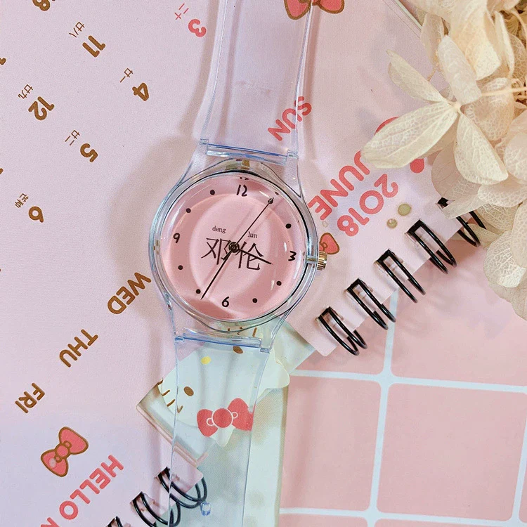 Wholesale Simple Transparent Cartoon Style Plastic And Silicone Watch With Heart Shape For Girls - Image 10