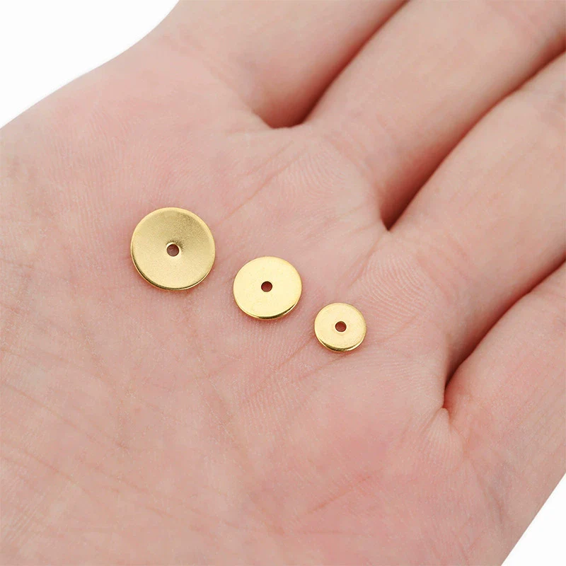 Wholesale Smooth Round Abacus Beads Stainless Steel Bracelet Accessories Jewelry Spacer Beads With Electroplating - Image 3