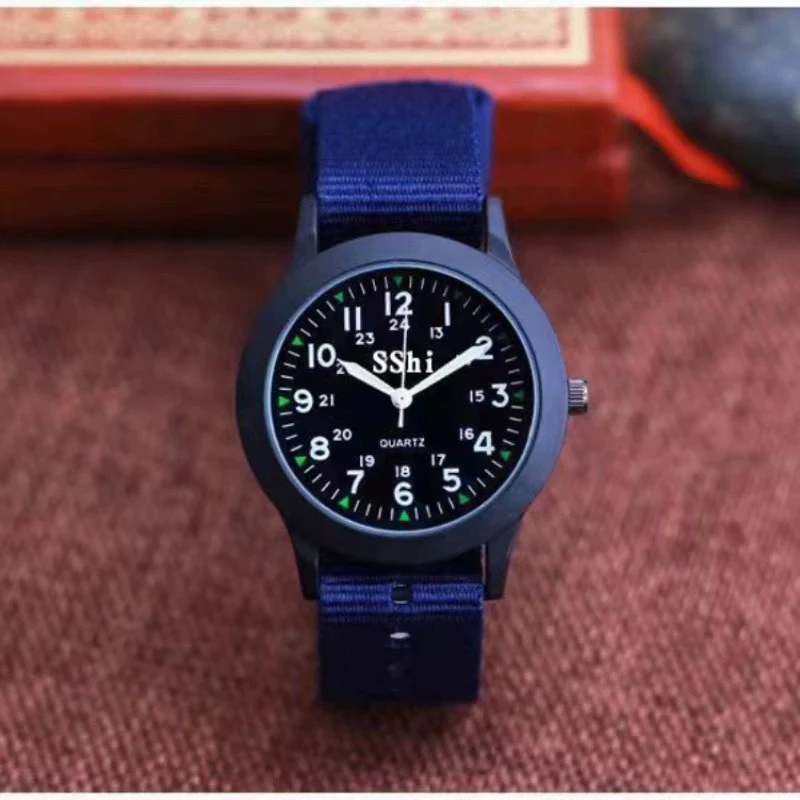 Wholesale Sports Canvas Quartz Wristwatch For Boys And Men Alloy Case Rose Gold Clasp Round Dial Leisure Style - Image 6