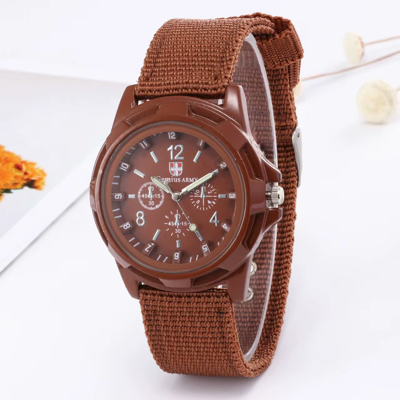 Wholesale Sports Military Watch With Alloy Case Textile Strap Stainless Steel Buckle And Round Dial - Image 10