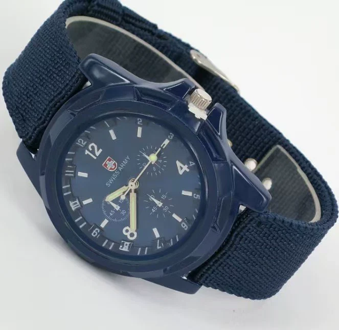 Wholesale Sports Military Watch With Alloy Case Textile Strap Stainless Steel Buckle And Round Dial - Image 7