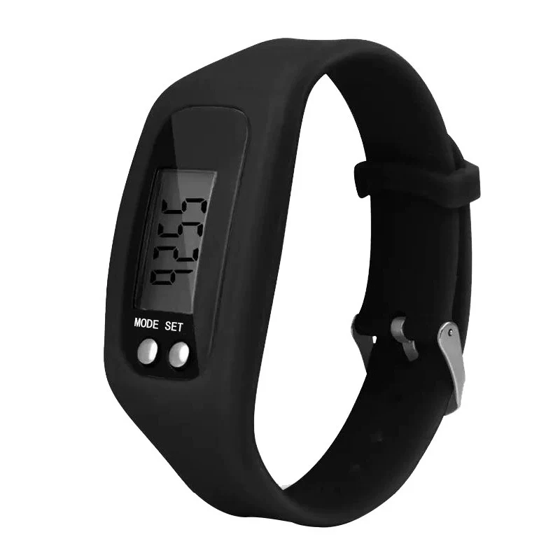 Wholesale Sports Watch Silicone Strap Plastic Case And Mirror Rectangular Dial Multi Function Pedometer Led Display - Image 11