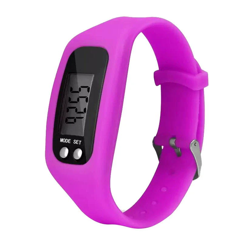 Wholesale Sports Watch Silicone Strap Plastic Case And Mirror Rectangular Dial Multi Function Pedometer Led Display - Image 14