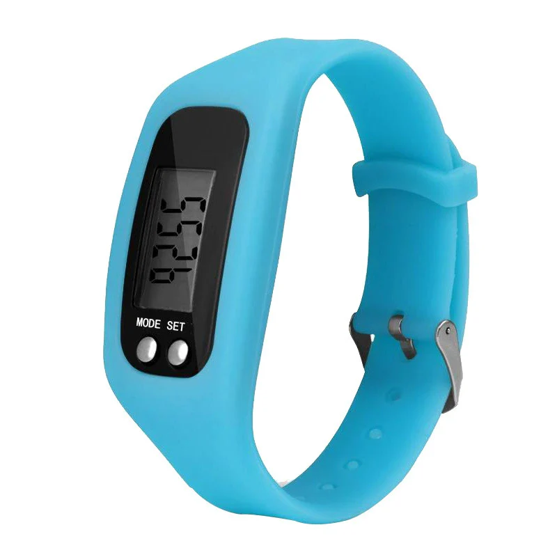 Wholesale Sports Watch Silicone Strap Plastic Case And Mirror Rectangular Dial Multi Function Pedometer Led Display - Image 15