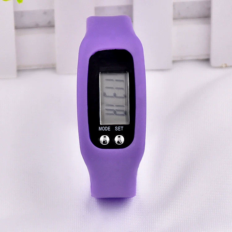 Wholesale Sports Watch Silicone Strap Plastic Case And Mirror Rectangular Dial Multi Function Pedometer Led Display - Image 8