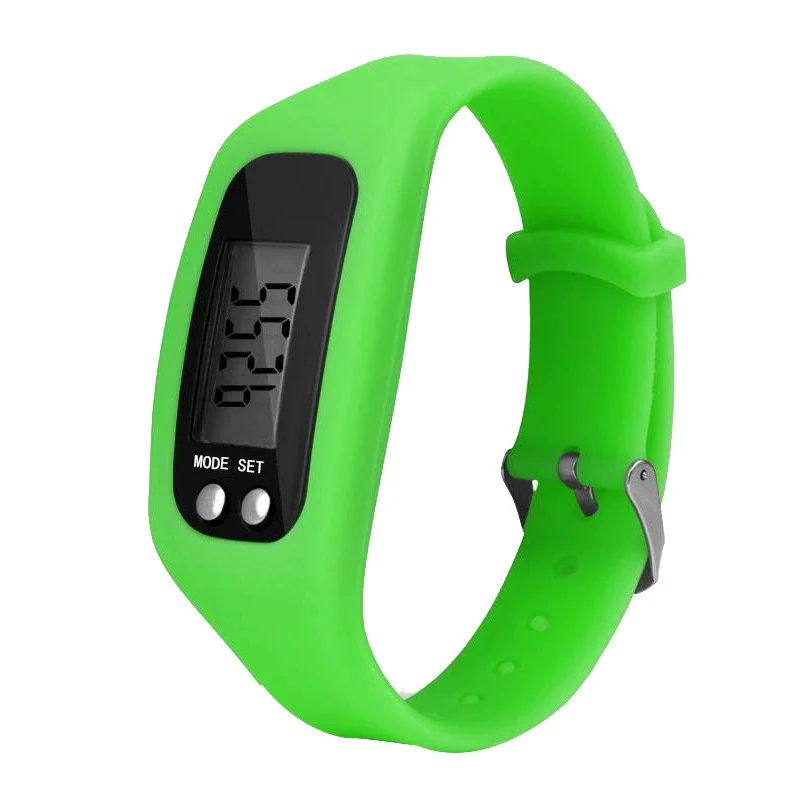 Wholesale Sports Watch Silicone Strap Plastic Case And Mirror Rectangular Dial Multi Function Pedometer Led Display - Image 9